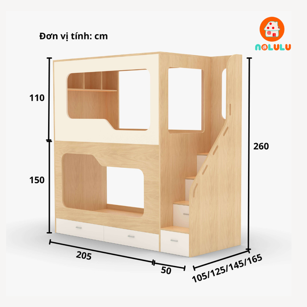 Giường tầng thông minh cao cấp Nolulu - GT020