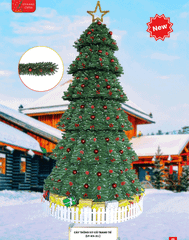 Cây Thông Đầu Tròn 2 Loại Lá Có Trang Trí