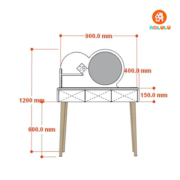 Bàn Trang Điểm Hiện Đại Thương Hiệu NOLULU - TD013