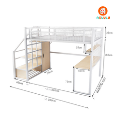 Giường tầng khung sắt hiện đại Nolulu - GTS07