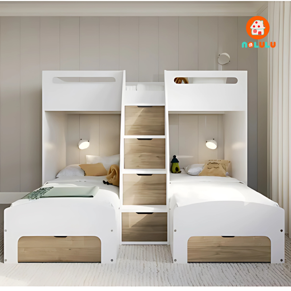 Gường ngủ 3 tầng cho bé hiện đại Nolulu - GT010