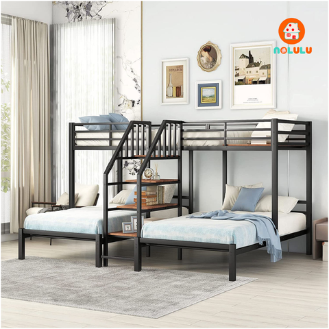 Giường 3 tầng khung sắt hiện đại Nolulu - GTS08