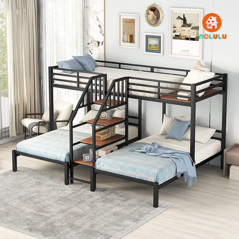 Giường 3 tầng khung sắt hiện đại Nolulu - GTS08