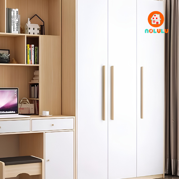 Tủ Quần Áo  Z124 Cánh Mở Kết Hợp Bàn Học/Làm Việc