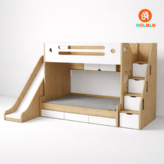 Giường tầng kết hợp cầu trượt vui chơi cho bé Nolulu - GT385