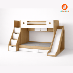 Giường tầng kết hợp cầu trượt vui chơi cho bé Nolulu - GT385