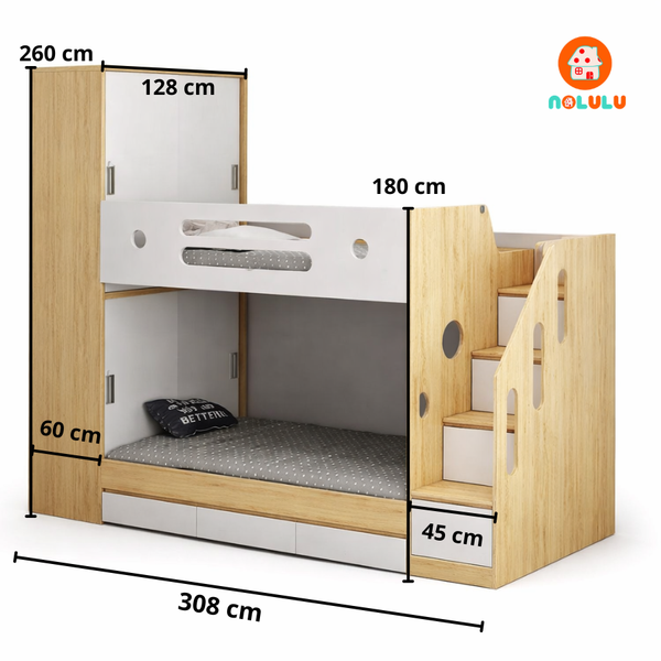 Giường Tầng Kết Hợp Tủ Áo Đa Năng GT-H42