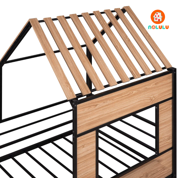 Giường tầng sắt hình ngôi nhà cho bé Nolulu - GTS09