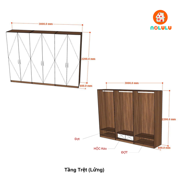 Nolulu| Thiết kế nội thất phòng ngủ cho cô Trần - Quận 3