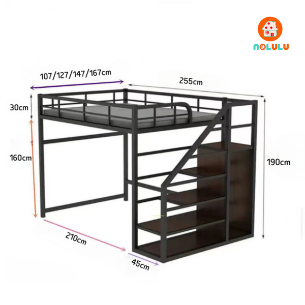 Giường tầng khung sắt hiện đại Nolulu - GTS01