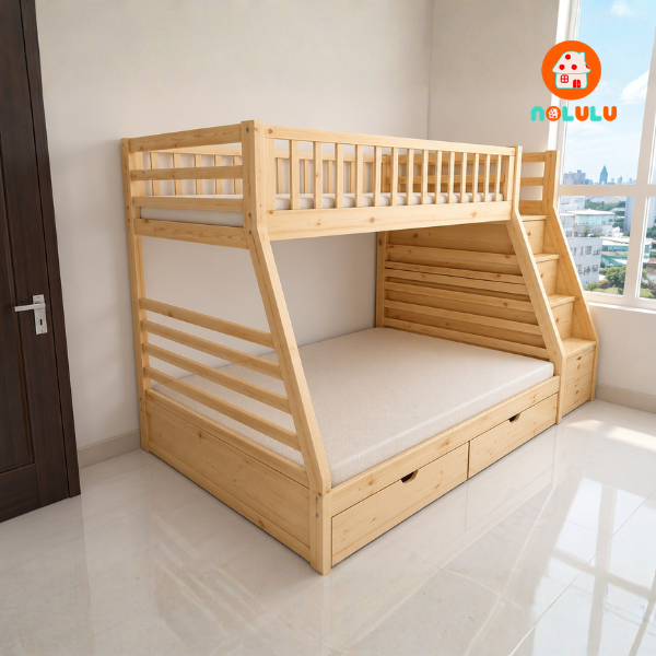 Giường Tầng Bella Esprit Gỗ Tự Nhiên (1m-1m4)