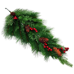 Nhánh Lá Gắn Trái Thông Và Trái Đỏ