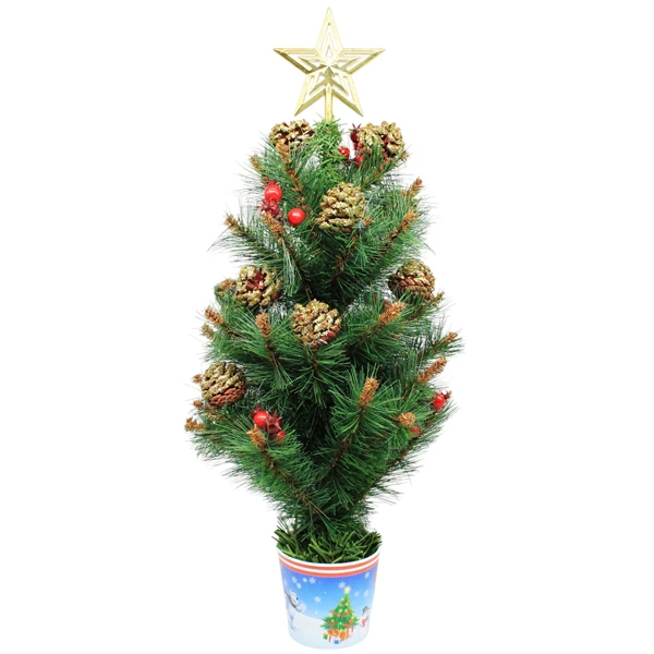 Cây Thông Mini Cước Đầu Vàng Có Trang Trí