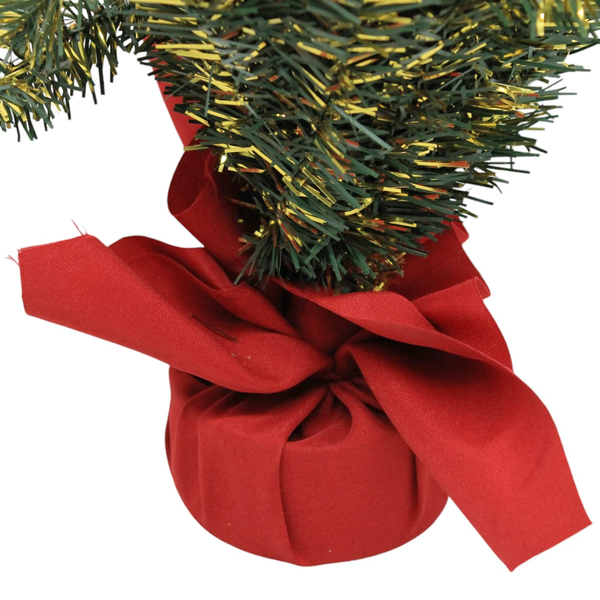 Cây Thông Mini Xanh Vàng Có Trang Trí