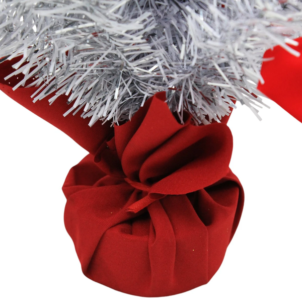 Cây Thông Mini Trắng Bạc Có Trang Trí