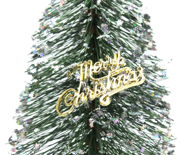 Cây Thông Mini Lá Cước Lăn Kim Tuyến 30cm