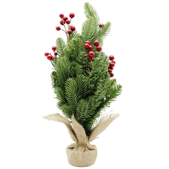 Cây Thông Mini Lá PE Gắn Trái Đỏ