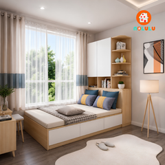 Giường Ngủ  GN-T111 Thông Minh Kết Hợp Tủ Đồ