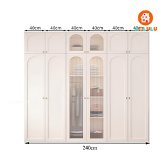 Tủ Áo Quần TQA-082 Cánh Kính Sang Trọng