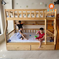 Giường Tầng Gỗ Tự Nhiên ANGEL - (1m/1m2 - 1m2/1m4)