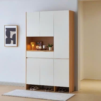 Tủ Giày Kết Hợp Tủ Trang Trí Hiện Đại H-210