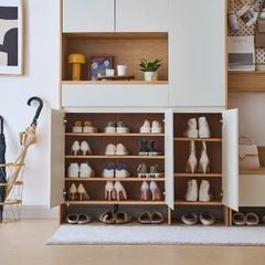 Tủ Giày Kết Hợp Tủ Trang Trí Hiện Đại H-210