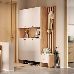 Tủ Giày Kết Hợp Ghế Ngồi - Móc Treo Đồ Hiện Đại H-220