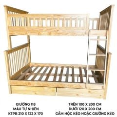 Giường Tầng Gỗ Tự Nhiên KAYA