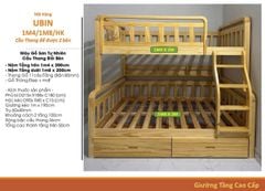 Giường Tầng Gỗ Tự Nhiên U.BIN - (1m/1m2 - 1m6/1m8)
