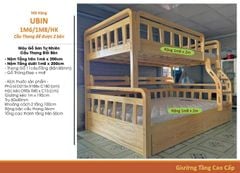 Giường Tầng Gỗ Tự Nhiên U.BIN - (1m/1m2 - 1m6/1m8)
