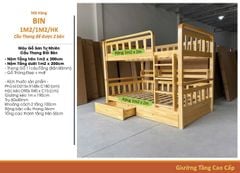 Giường Tầng Gỗ Tự Nhiên U.BIN - (1m/1m2 - 1m6/1m8)