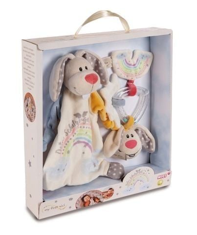  Thú nhồi bông 32x30x6,3cm -comforter & rattle ring Guardian-Bunny 