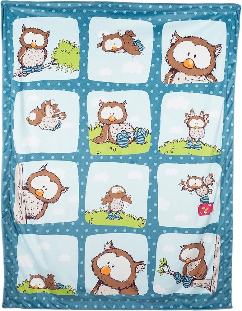  Thú bông 106x140cm 48788 | Cú rừng Oscar owl NICI Blanket mền bông 
