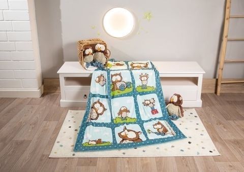  Thú bông 106x140cm 48788 | Cú rừng Oscar owl NICI Blanket mền bông 