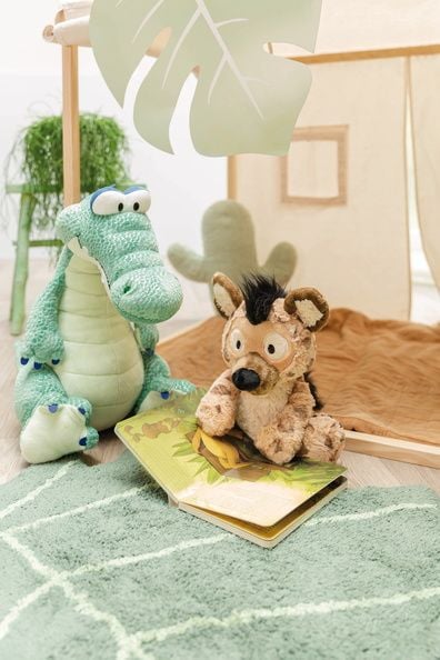 Thú nhồi bông 52cm-linh cẩu hyena Helgi GREEN Wild friends-Nici Germany-48867