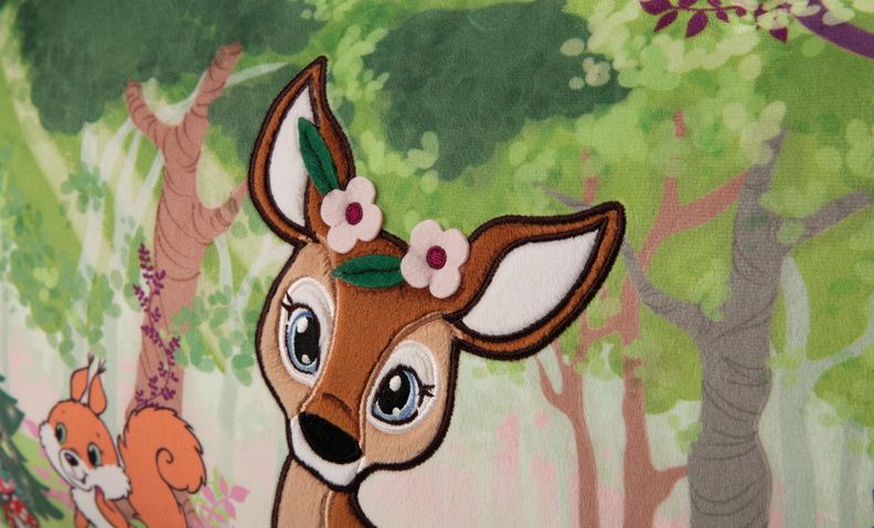  Thú nhồi bông 43x25cm-gối nai Bambi phép thuật Mala & sóc Magic forest GREEN-49215 