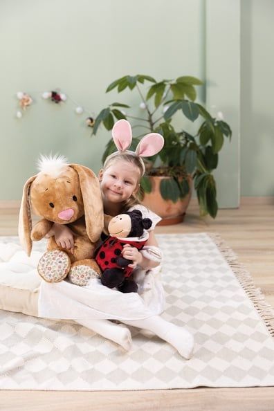  Thú nhồi bông 50cm 61456 |Floral rabbit Jelly Bunny thỏ tai dài in hoa |NICI Germany 