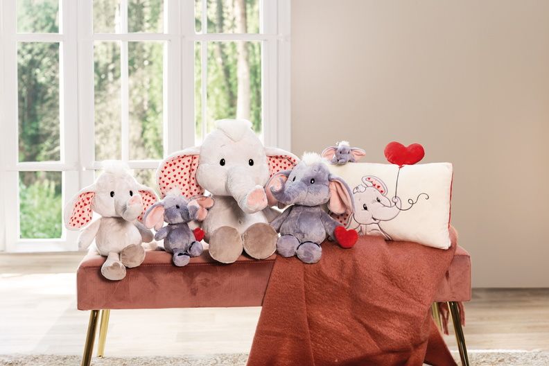  Thú nhồi bông 43x25cm NICI Germany GREEN Voi kem LOVE - NICI 61490 