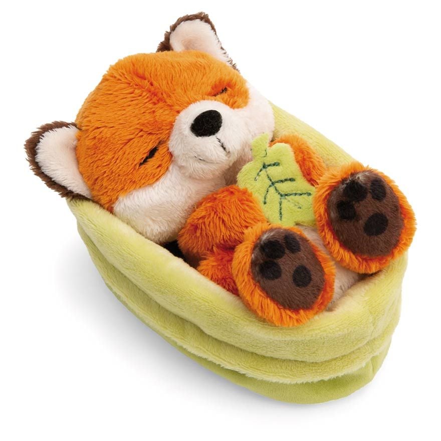  Thú nhồi bông 12cm NICI Germany 61580 | Sleeping Pets Forest Friends Green Cáo Fox | Rái cá Otter | Thỏ Bunny | Nhím Hetchoge 