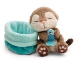  Thú nhồi bông 12cm NICI Germany 61580 | Sleeping Pets Forest Friends Green Cáo Fox | Rái cá Otter | Thỏ Bunny | Nhím Hetchoge 