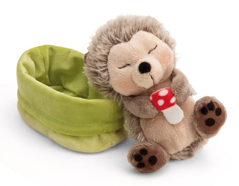 Thú nhồi bông 12cm NICI Germany 61580 | Sleeping Pets Forest Friends Green Cáo Fox | Rái cá Otter | Thỏ Bunny | Nhím Hetchoge 