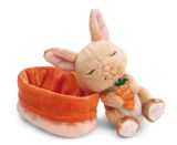  Thú nhồi bông 12cm NICI Germany 61580 | Sleeping Pets Forest Friends Green Cáo Fox | Rái cá Otter | Thỏ Bunny | Nhím Hetchoge 