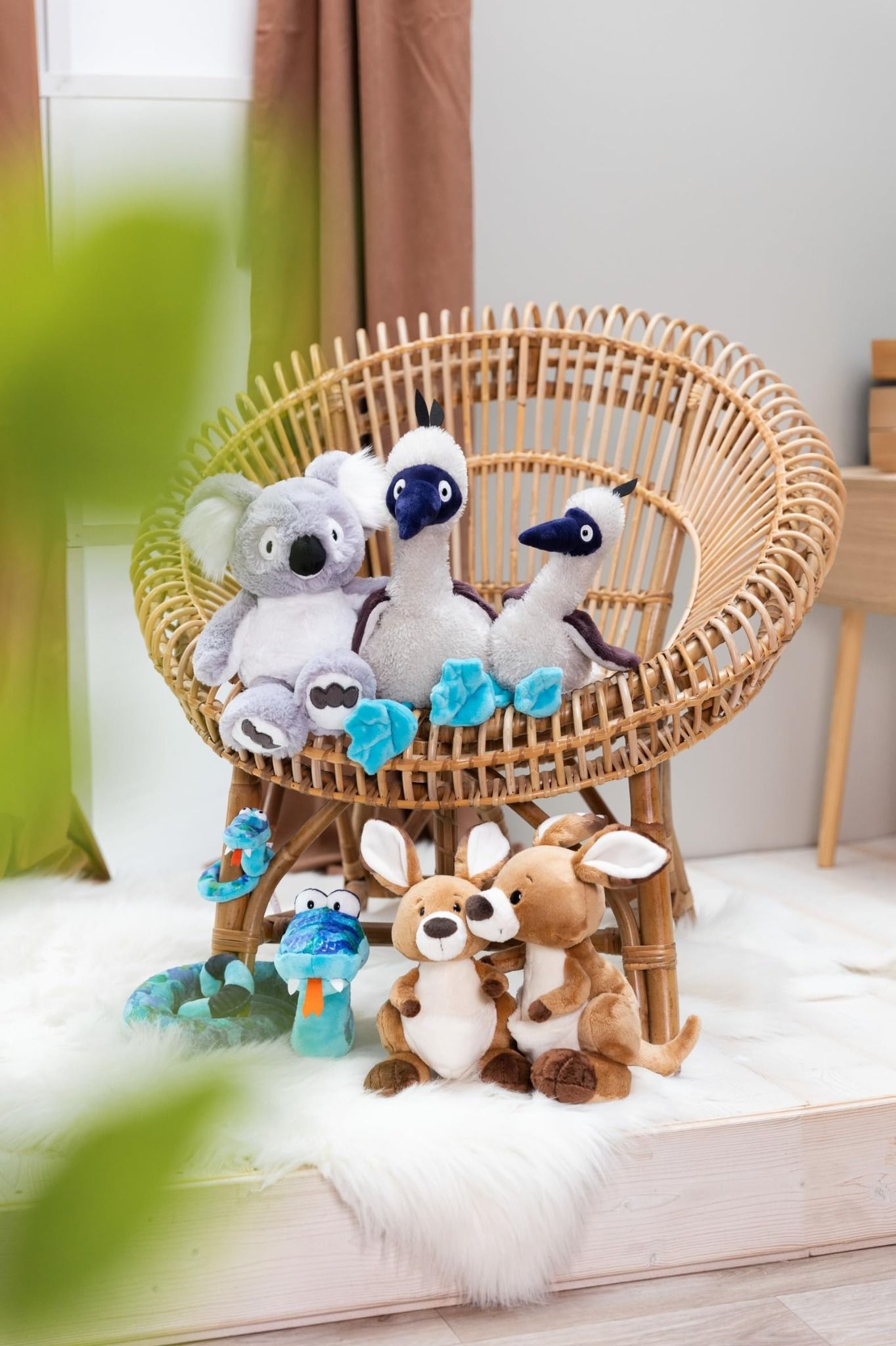  Thú nhồi bông 35cm 61720 |NICI Germany blue-footed booby Sula chim điên chân xanh Go Green 