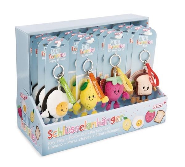  Móc khóa Mini funnies food keyring chính hãng NICI Germany (Thú nhồi bông 7cm)-61800 