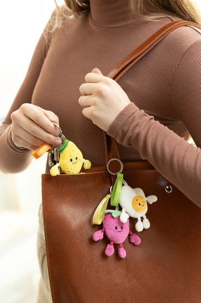  Móc khóa Mini funnies food keyring chính hãng NICI Germany (Thú nhồi bông 7cm)-61800 