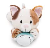 Thú nhồi bông 30cm 62151 |cat calico fish lying mèo tam thể ăn cá nằm|NICI Germany 