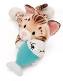  Thú nhồi bông 30cm 62152 |cat bengal fish lying mèo vằn hổ ăn cá nằm|NICI Germany 