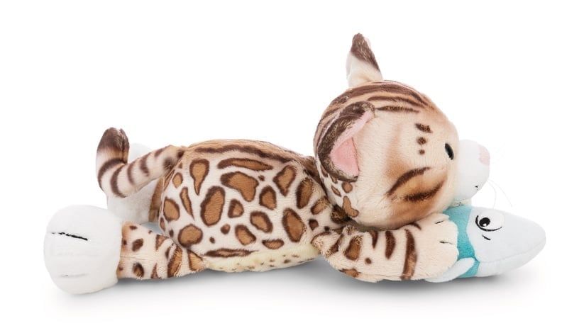  Thú nhồi bông 30cm 62152 |cat bengal fish lying mèo vằn hổ ăn cá nằm|NICI Germany 