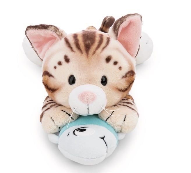  Thú nhồi bông 30cm 62152 |cat bengal fish lying mèo vằn hổ ăn cá nằm|NICI Germany 