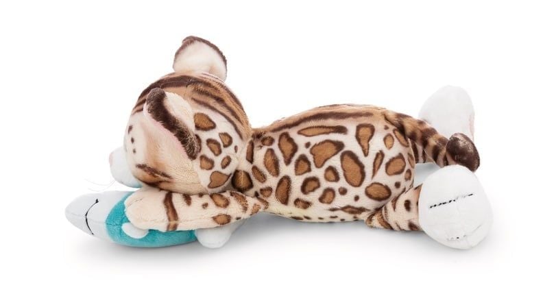  Thú nhồi bông 30cm 62152 |cat bengal fish lying mèo vằn hổ ăn cá nằm|NICI Germany 